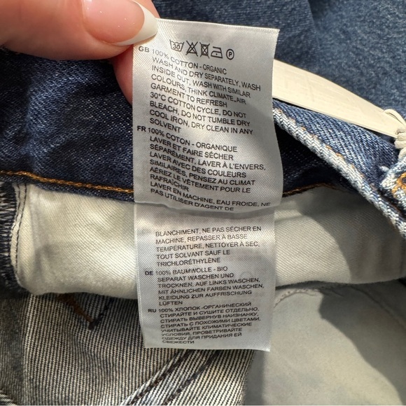 NWT Toteme Tapered Leg Dark Blue Mid Rise Denim Jeans size 25 - Picture 14 of 14